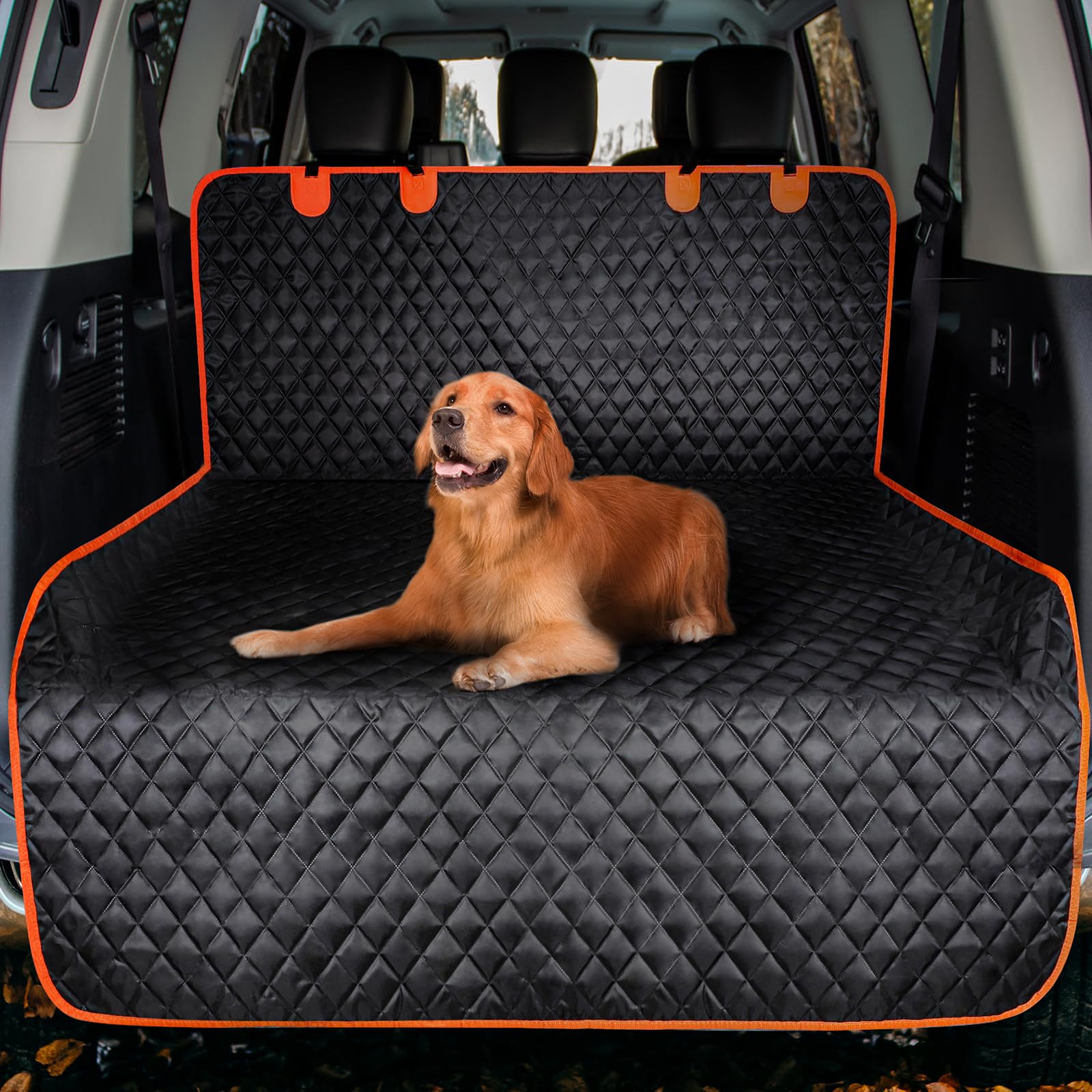 MIXJOY SUV Cargo Liner for dogs in trunk protects interior on the go