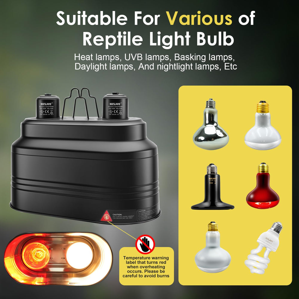 MIXJOY UVB and heat compatibility supports balanced habitat lighting