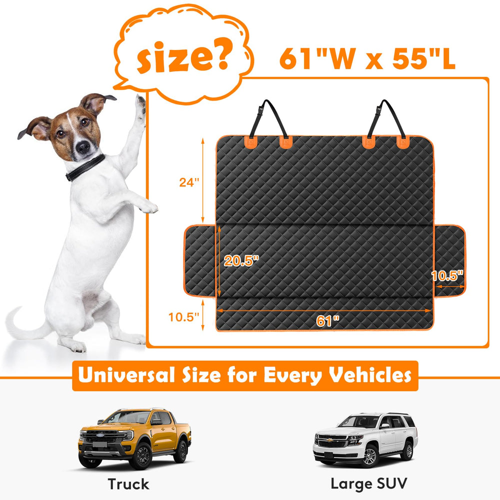 MIXJOY waterproof dog seat cover shields upholstery from accidents and spills