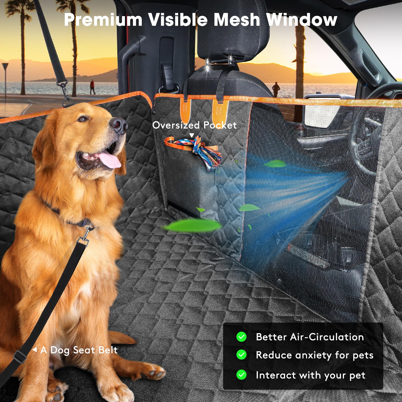 MIXJOY XL storage pocket keeps treats and leashes within reach