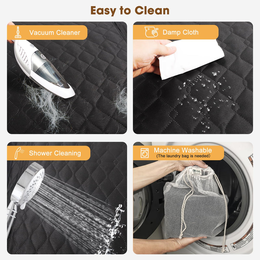 MIXJOY XL waterproof cover protects seats from dirt and hair