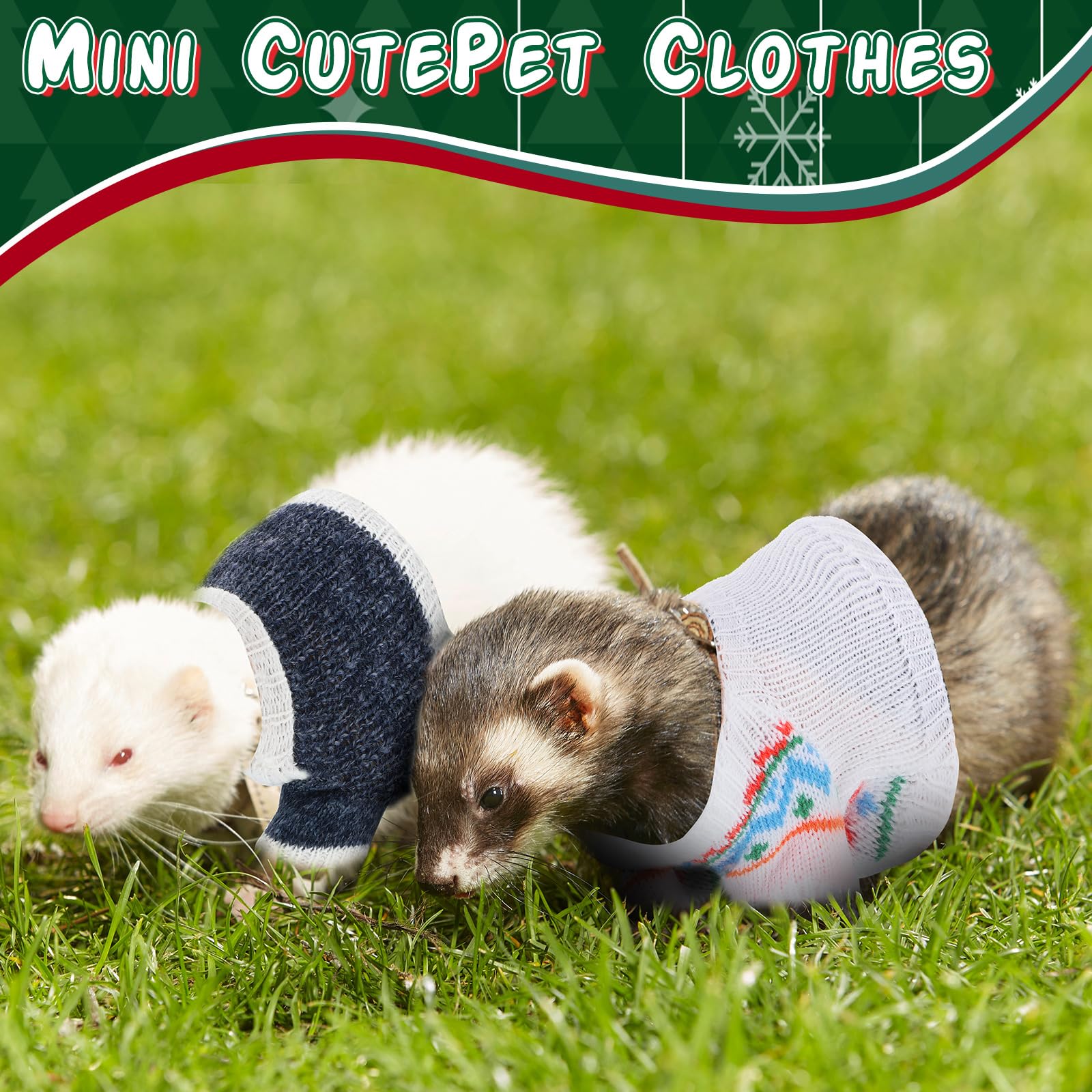 Mixweer small animal sweaters close-up shows soft cotton-thread material for cozy warmth.