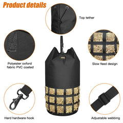 MIYABALA hay bag with oxford cloth highlights durable, tear-resistant material.