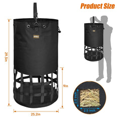 MIYABALA hay bag slow-feed net enabling controlled feeding and less waste.
