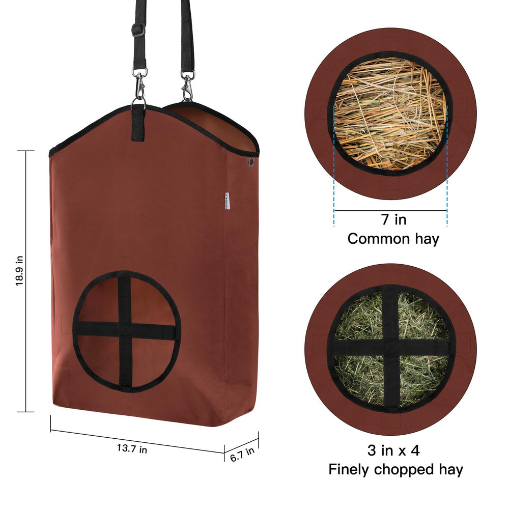 MIYABALA hay feeder adjustable hole 7 inch for slow feeding options