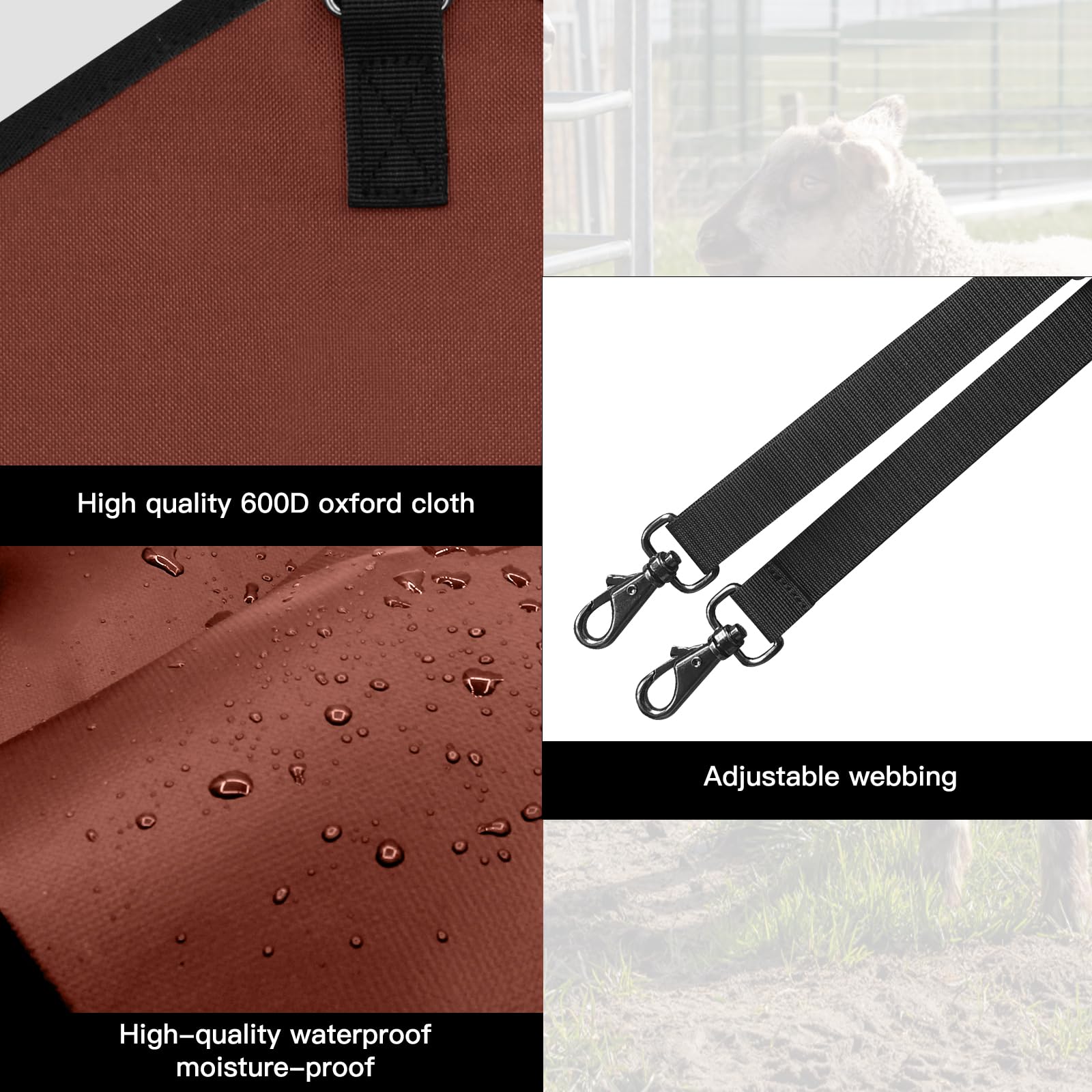 MIYABALA hay feeder four 3-inch holes for varied hay types