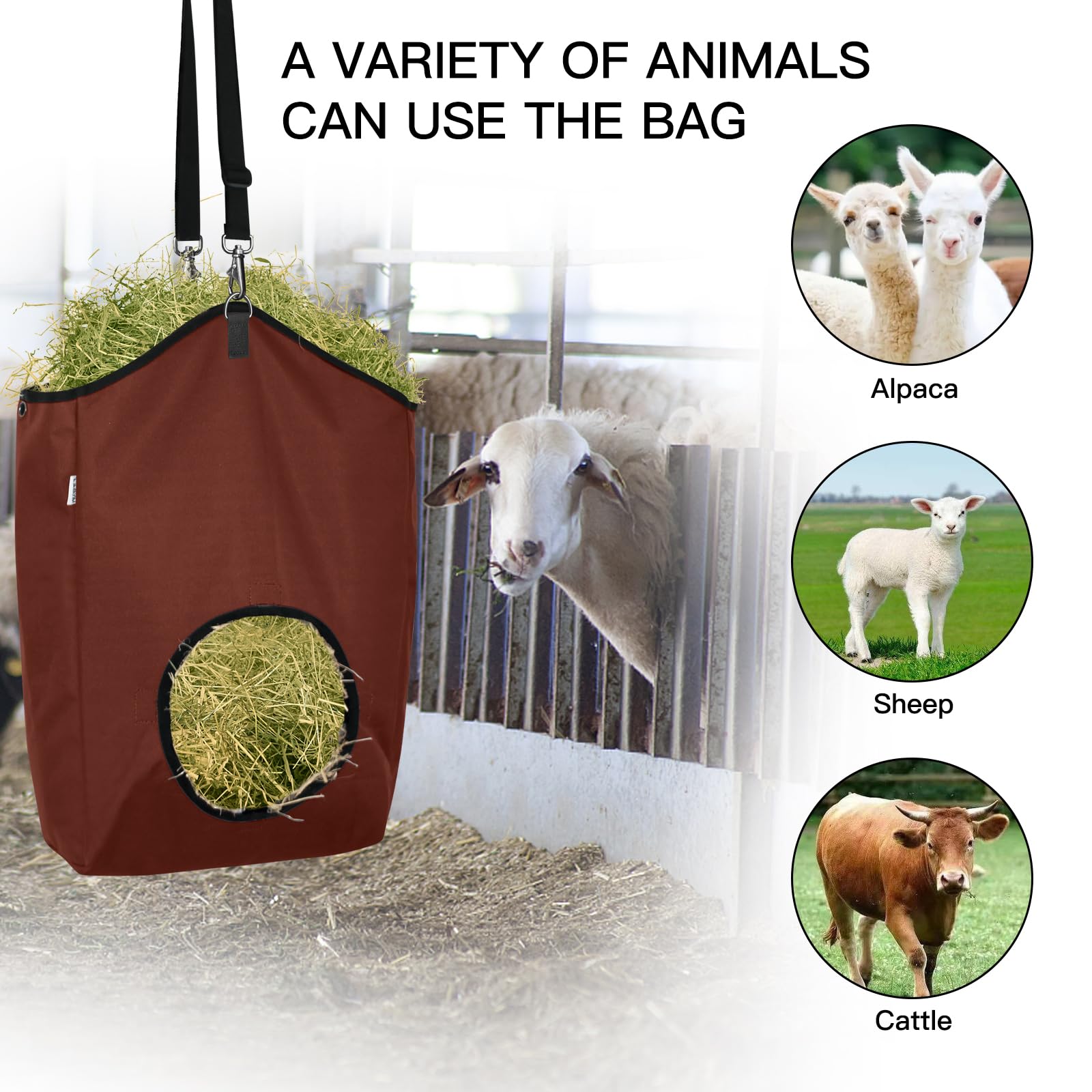 MIYABALA hay feeder versatile for indoor and outdoor use