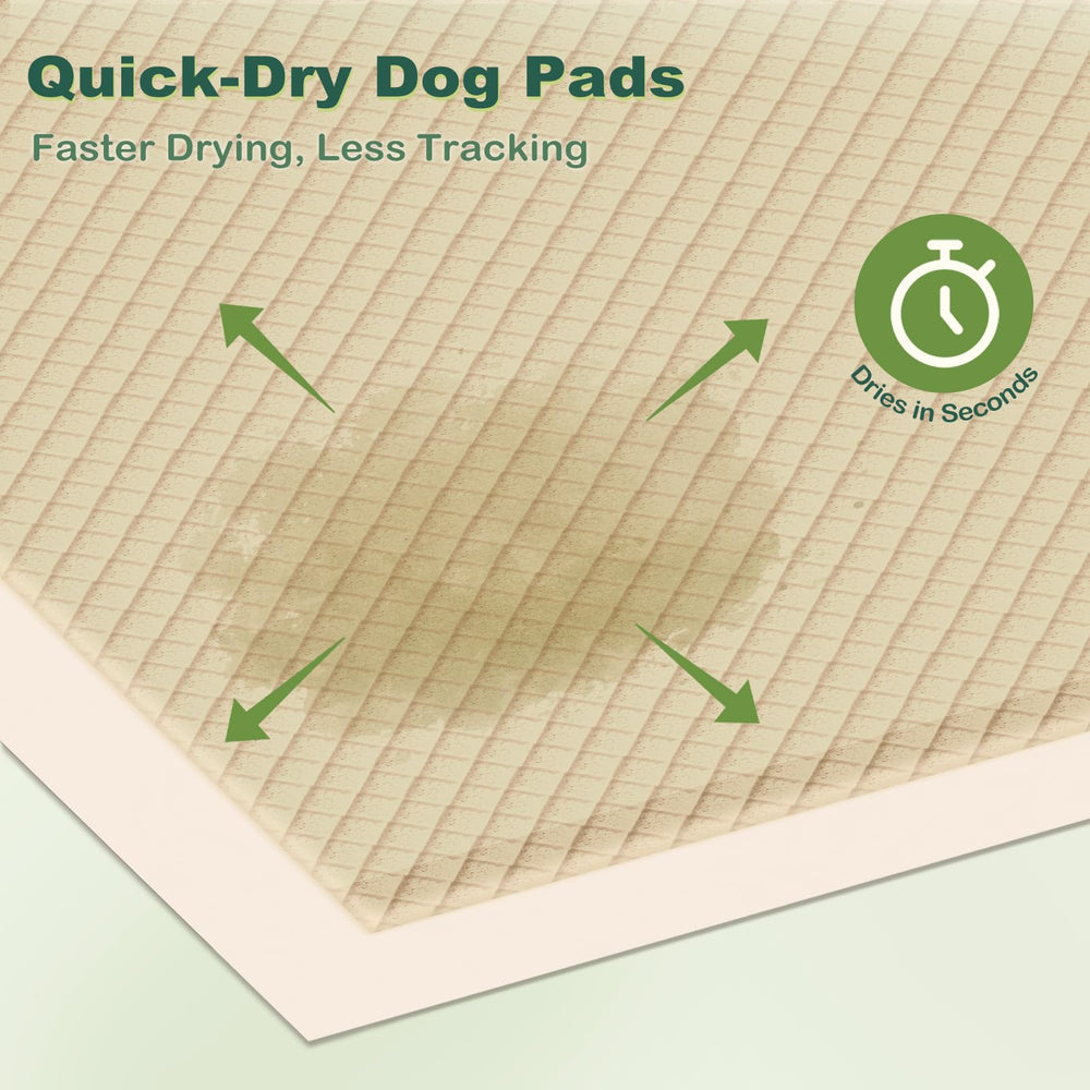 MIZOK bamboo pee pad polymer gel locks moisture for extended use
