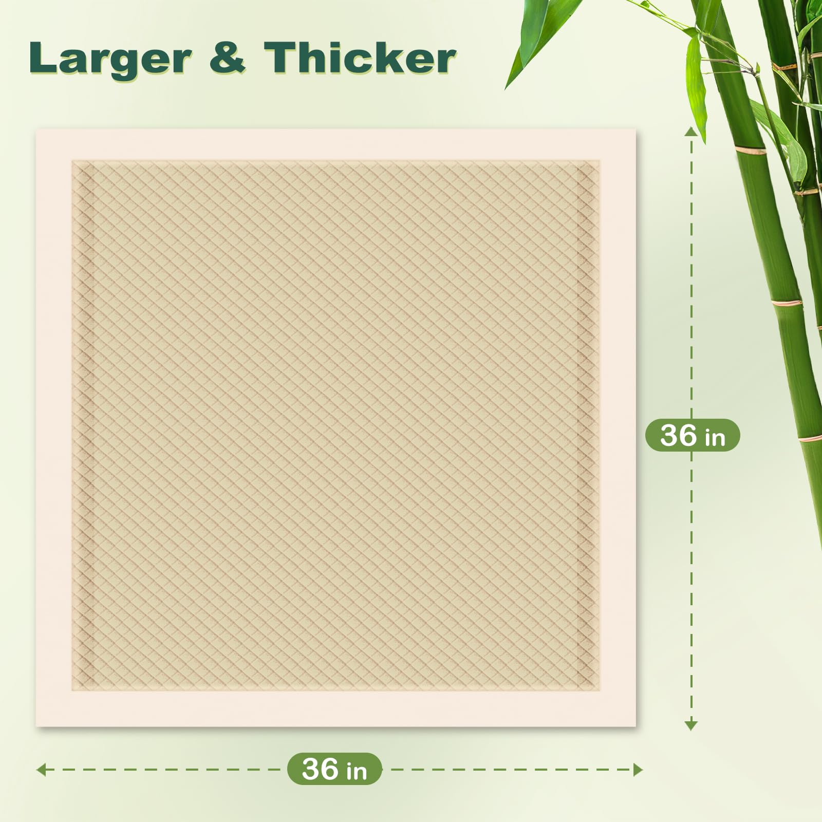 MIZOK bamboo pee pad odor-elimination helps maintain a fresher room