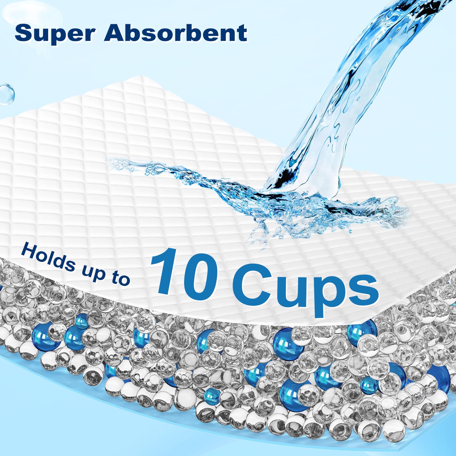 MIZOK ultra-absorbent core holds 10–12 cups for longer use.