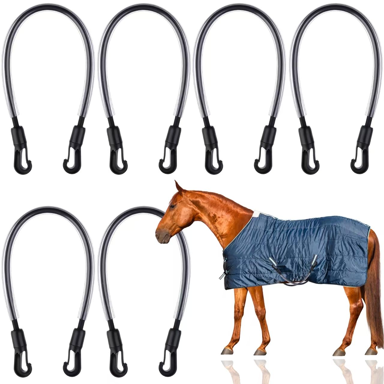 Mkhaslri horse blanket strap 6-pack for quick replacements and secure fit.