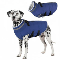 Mklhgty blue dog coat with waterproof back zipper for winter wear