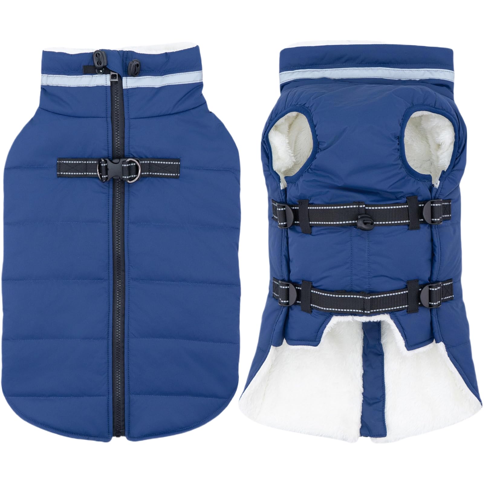 Mklhgty built in harness coat streamlines on off for dogs