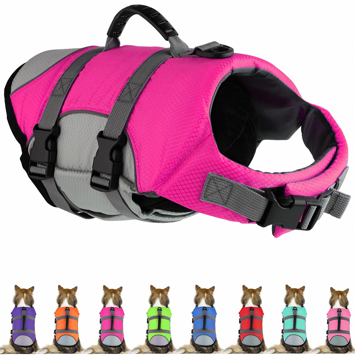 Chaleco Mklhgty para perro con reflectantes mejora la visibilidad al nadar
