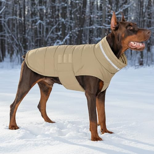 Mklhgty dog coat with hook-and-loop fastener simplifies easy dressing.