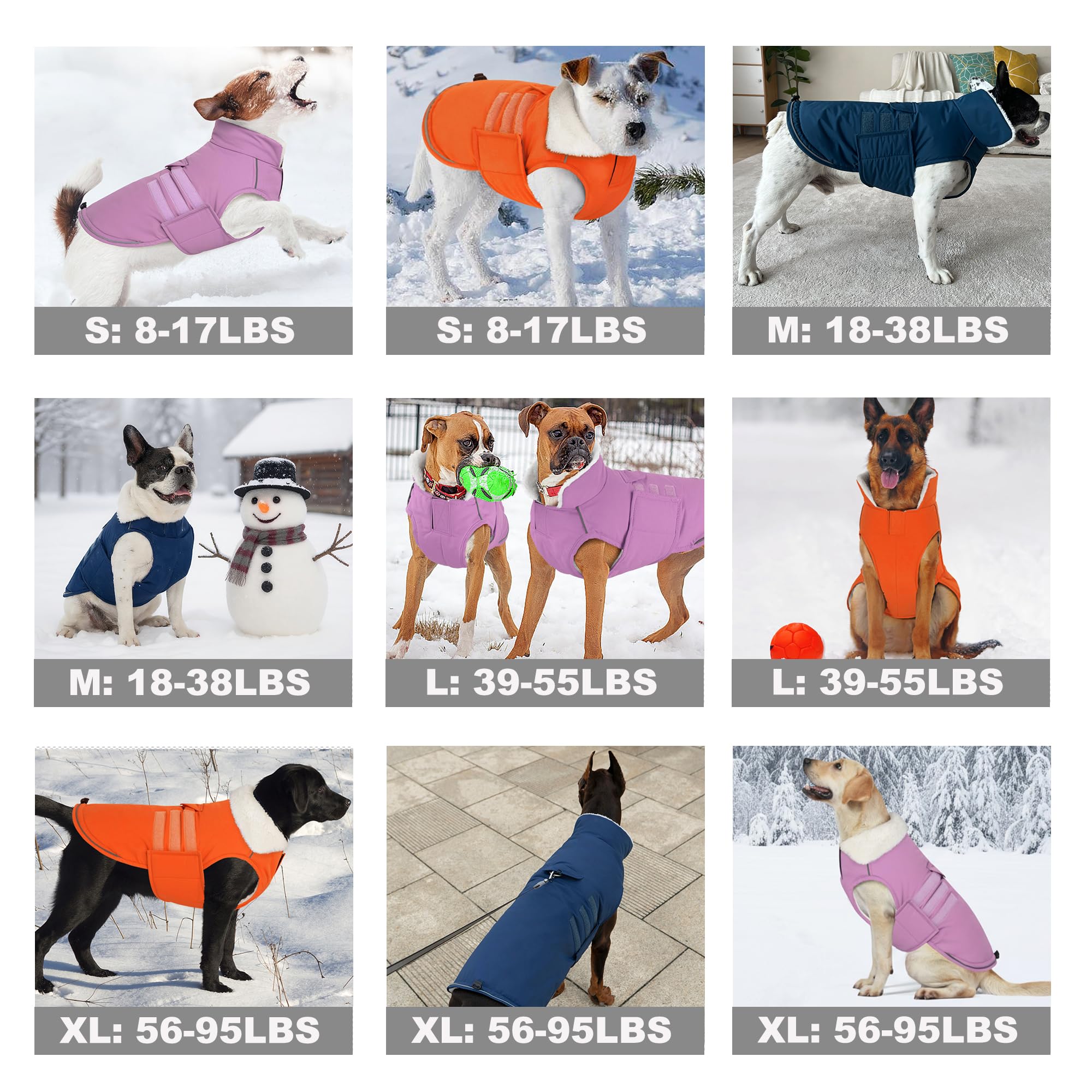 Mklhgty dog coat leash portal and reflective trim back view for safer evening walks.