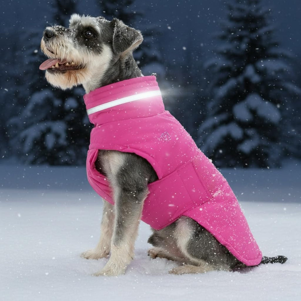 Mklhgty pink coat reflective strips enhance night visibility during walks