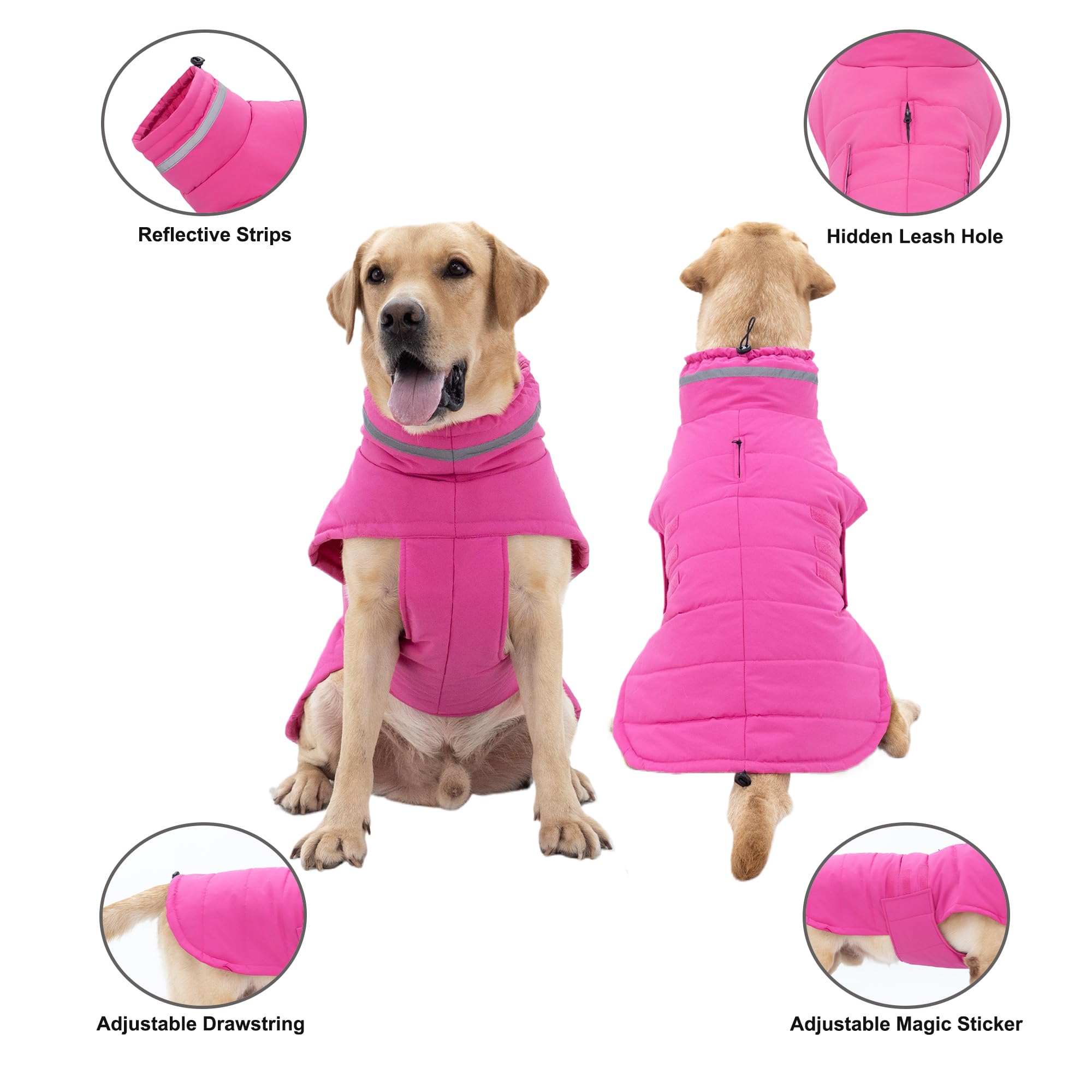 Mklhgty pink coat closeup of waterproof fabric highlighting durability