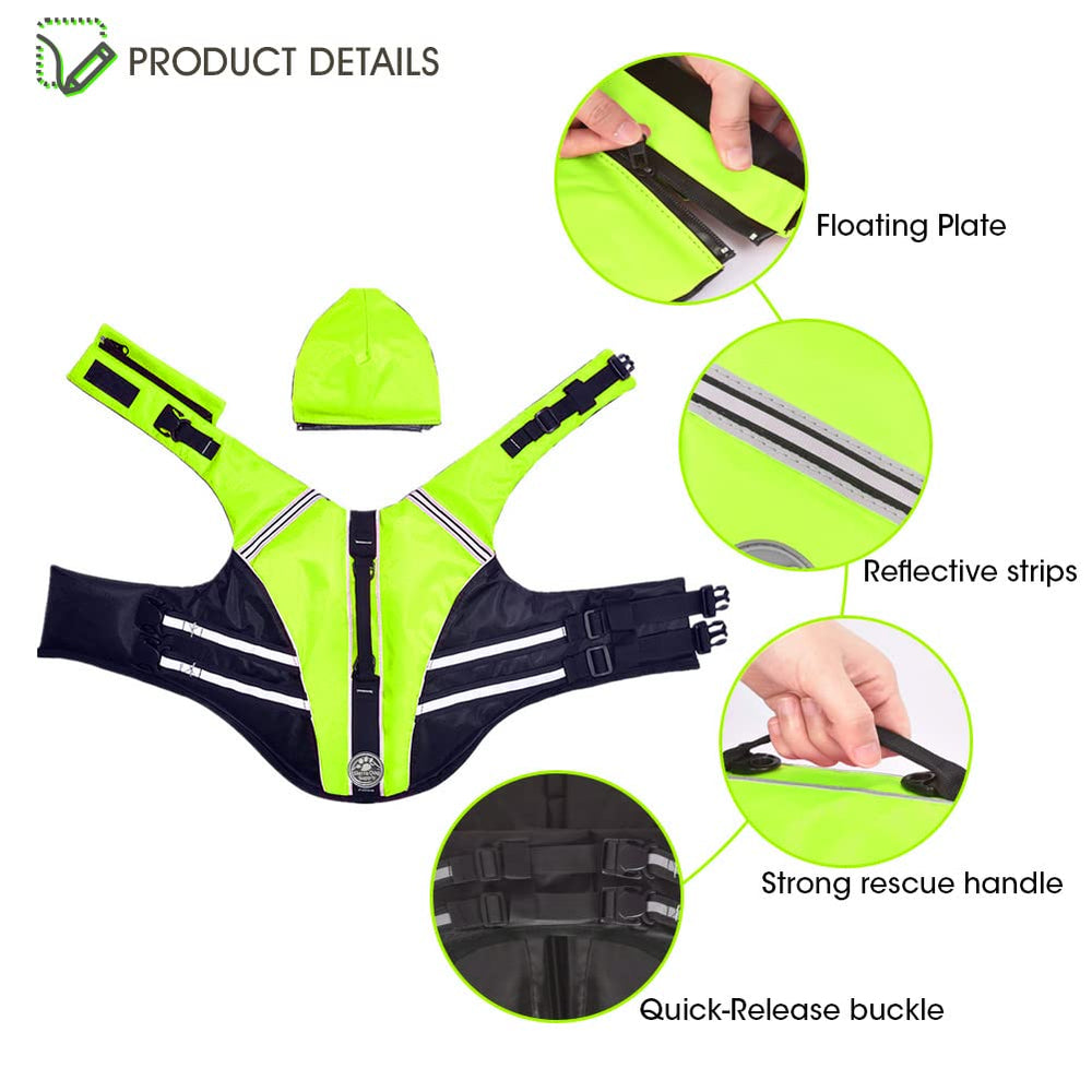 Mklhgty dog life jacket chest measurement focus ensures proper fit