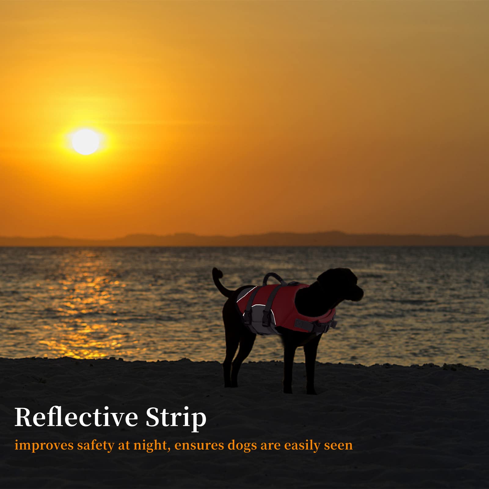 Mklhgty life jacket with reflective strips for better visibility