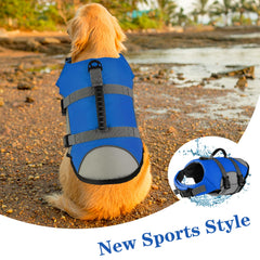 Mklhgty dog life jacket rescue handle for safe lifting during beach outings