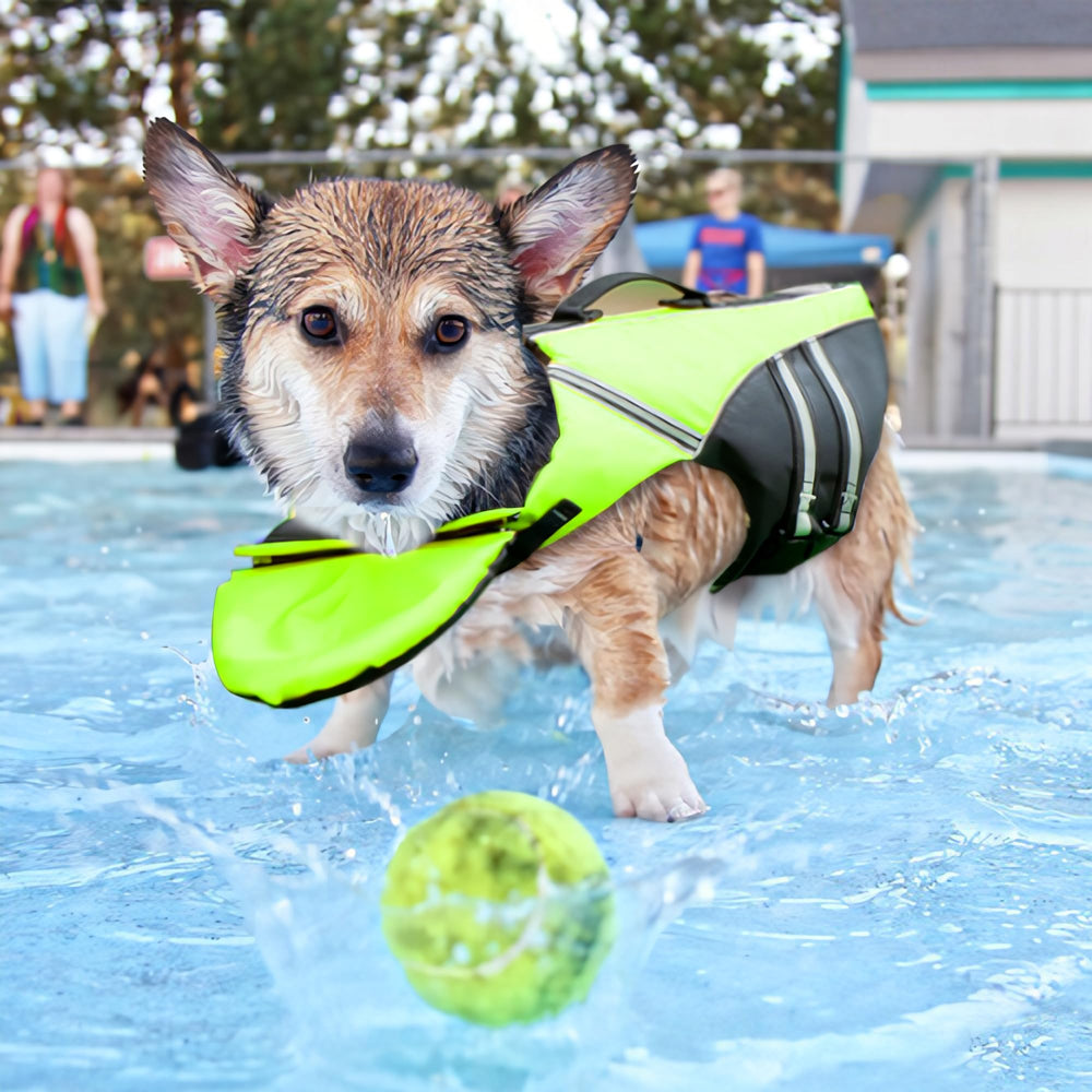 Mklhgty dog life jacket rescue handle top for quick guidance