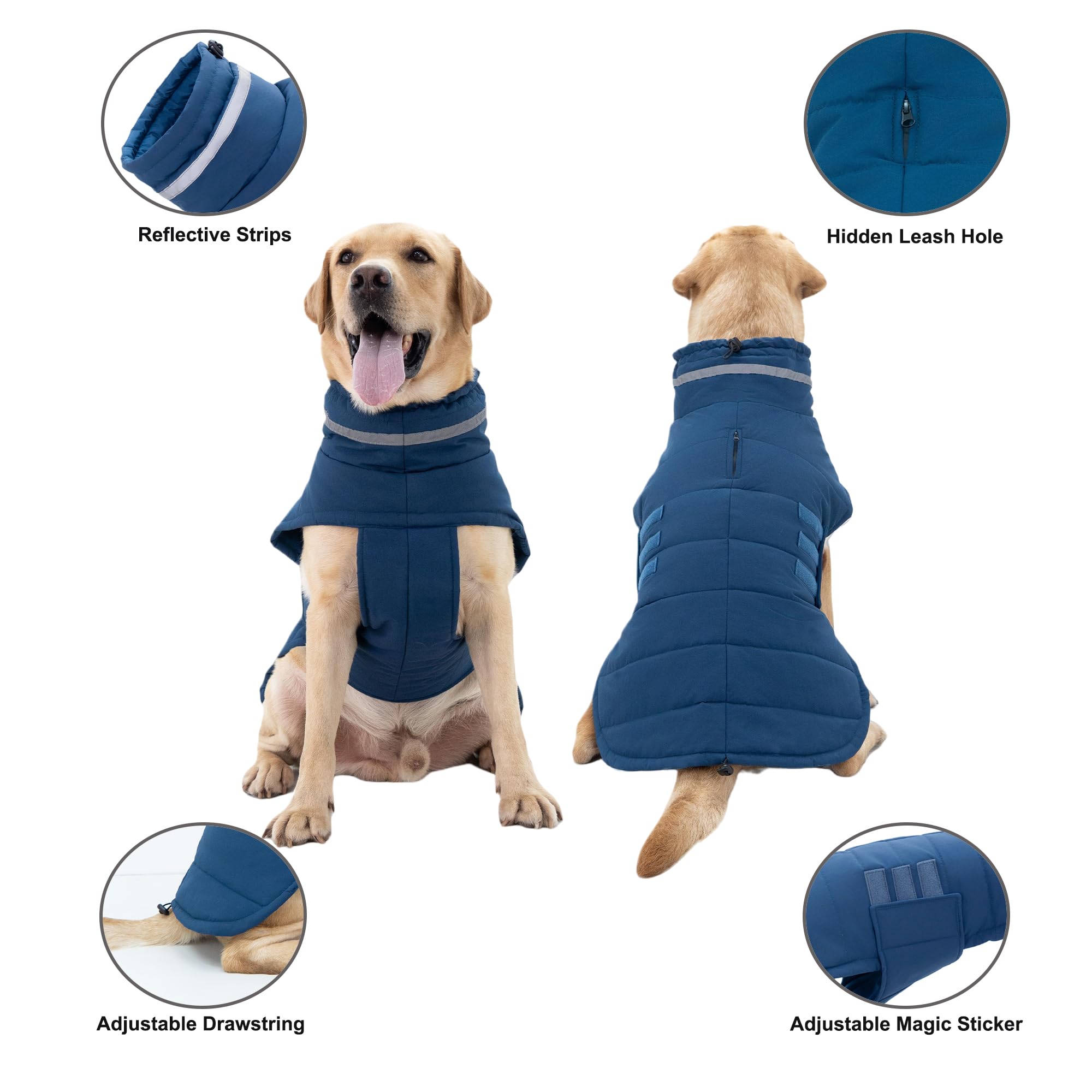 Mklhgty high collar with adjustable drawstring for wind protection