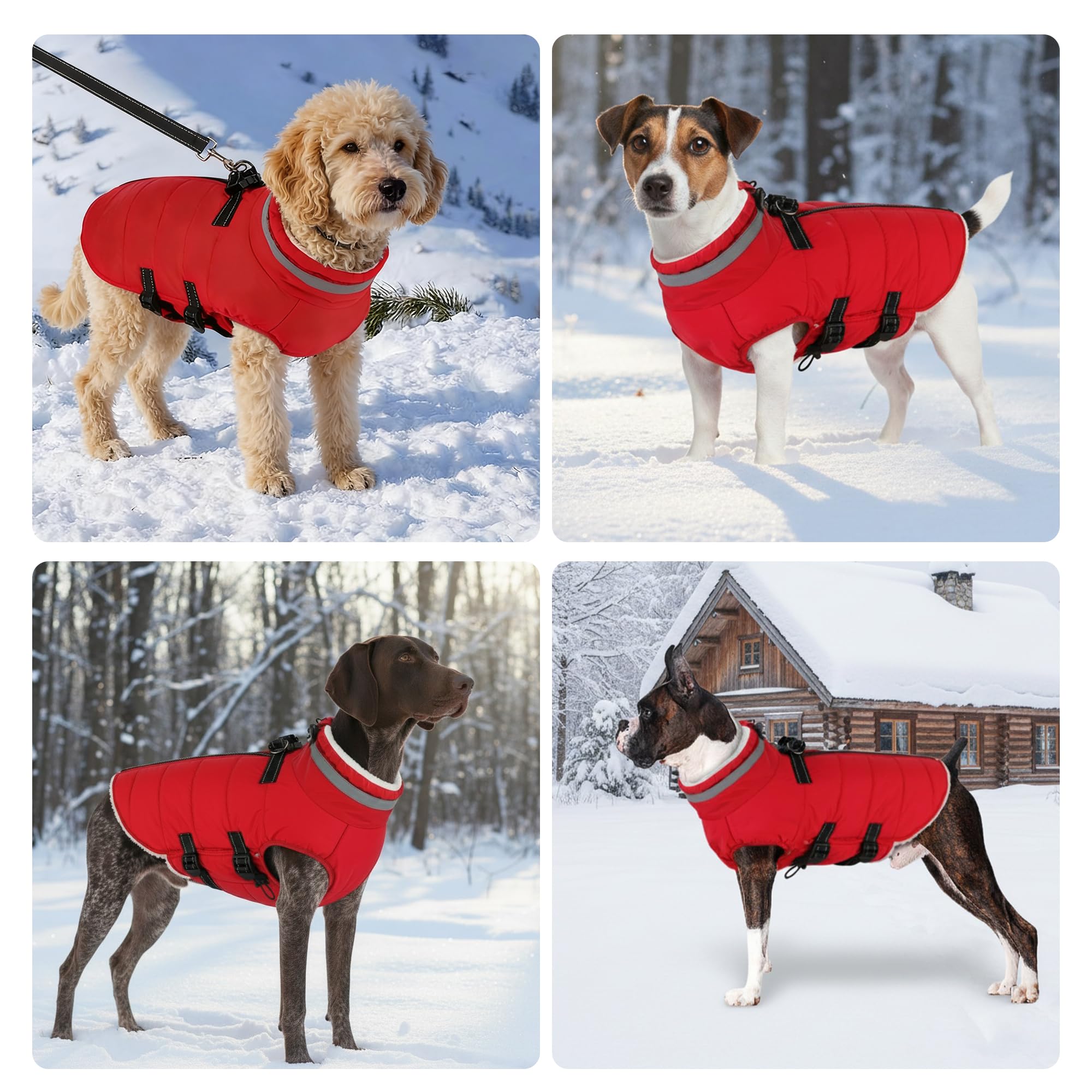 Mklhgty red winter jacket 3xl ideal for large breeds.