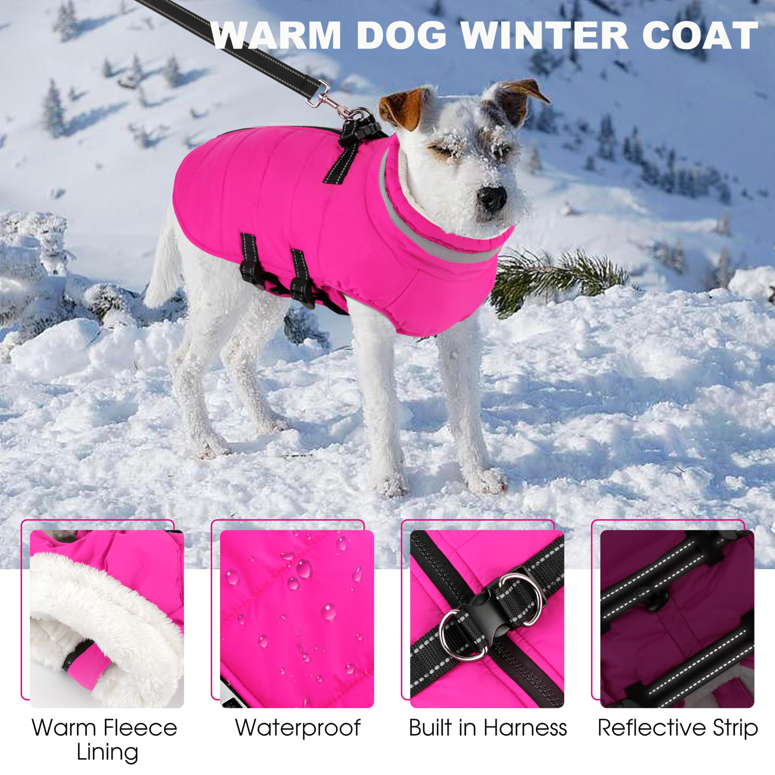 Mklhgty reflective dog jacket enhances night visibility for safer evening strolls.