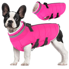 Mklhgty small dog coat with back zipper keeps pets warm on winter walks.