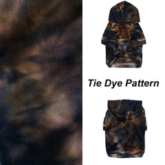 Mklhgty tie dye dog hoodie back view highlighting style and fit