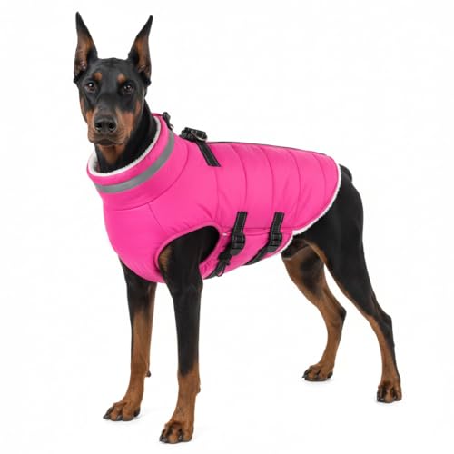 Mklhgty warm-waterproof-dog-coat highlights winter warmth for rainy days