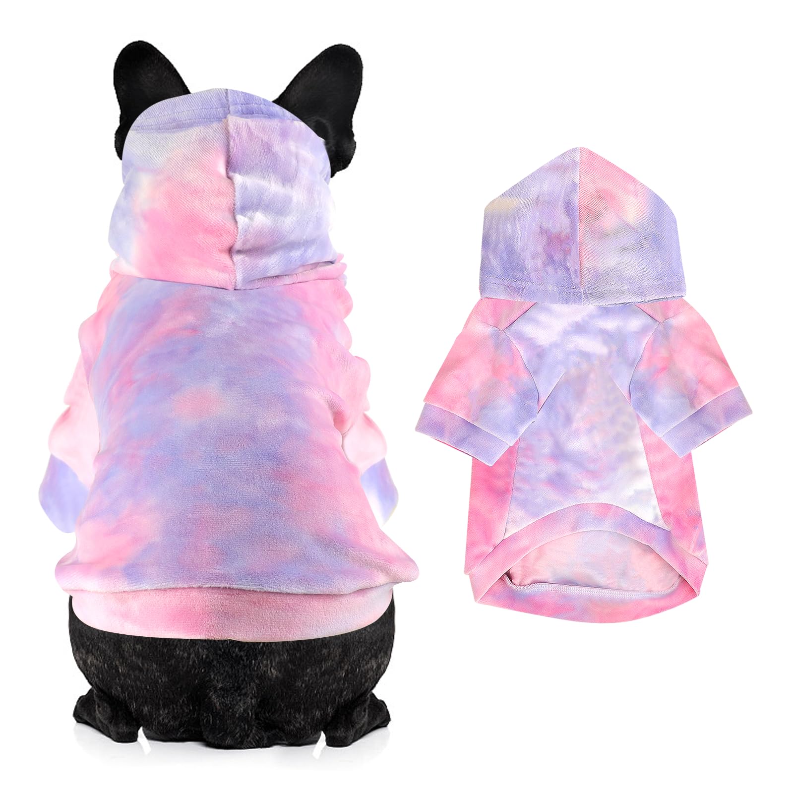 Mklhgty warm dog coat hoodie worn outdoors showcases winter-ready outerwear.