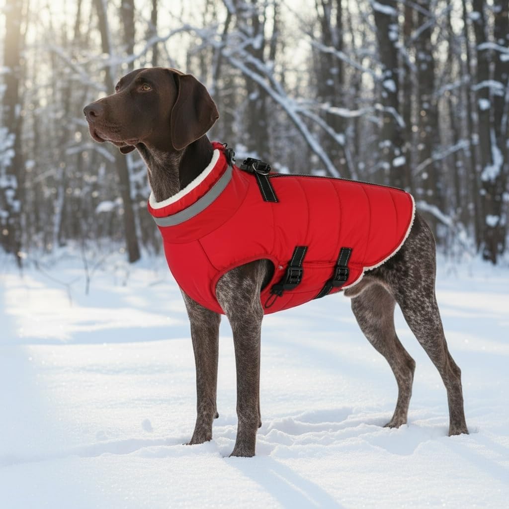 Mklhgty winter coat offers warmth and wind protection on walks.