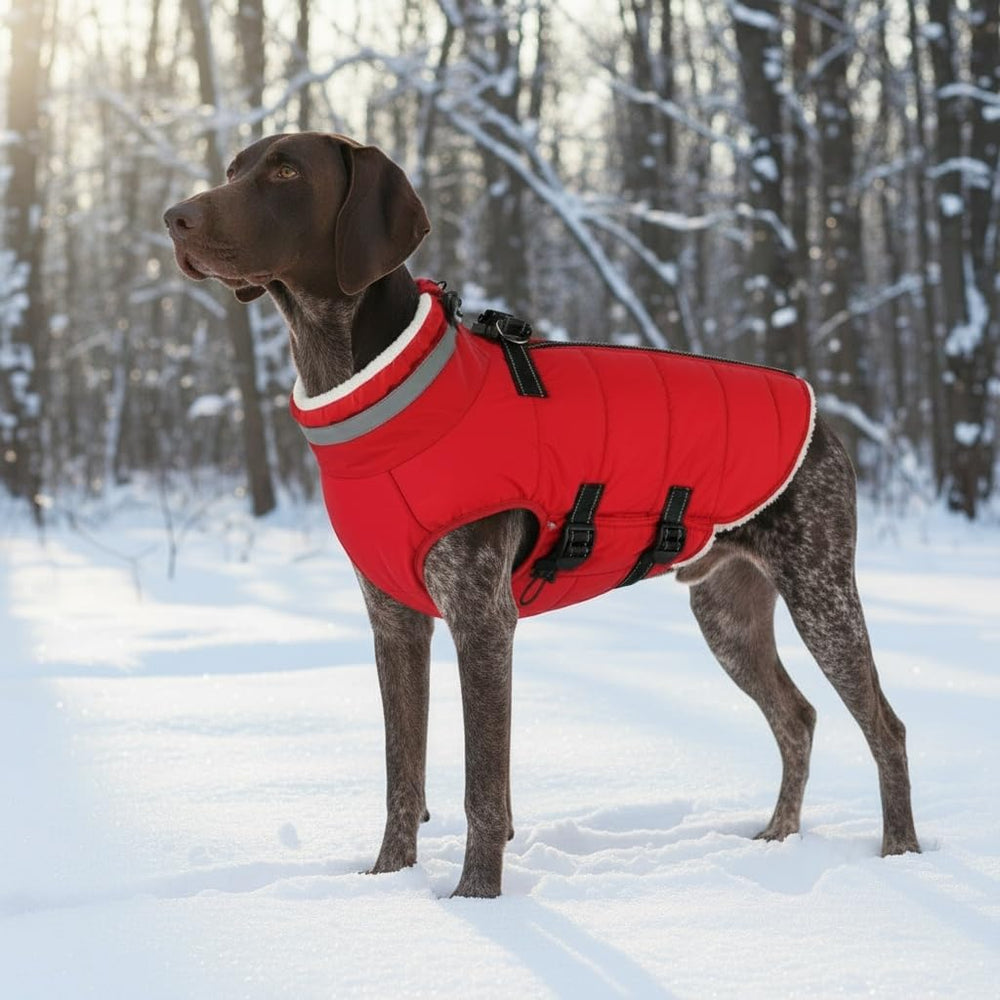 Mklhgty winter coat offers warmth and wind protection on walks.
