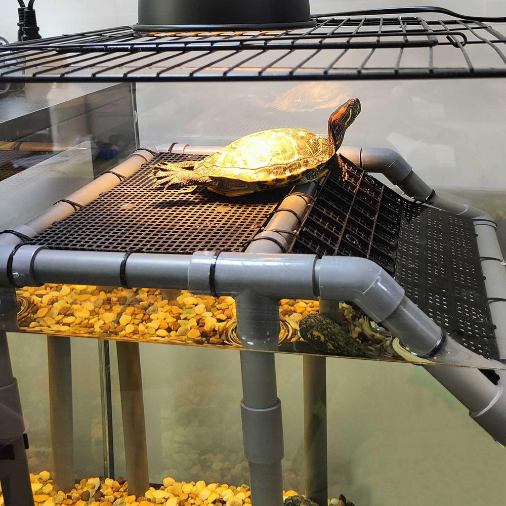 MLONDHSU turtle basking platform 45-degree ramp enables easy entry and exit.