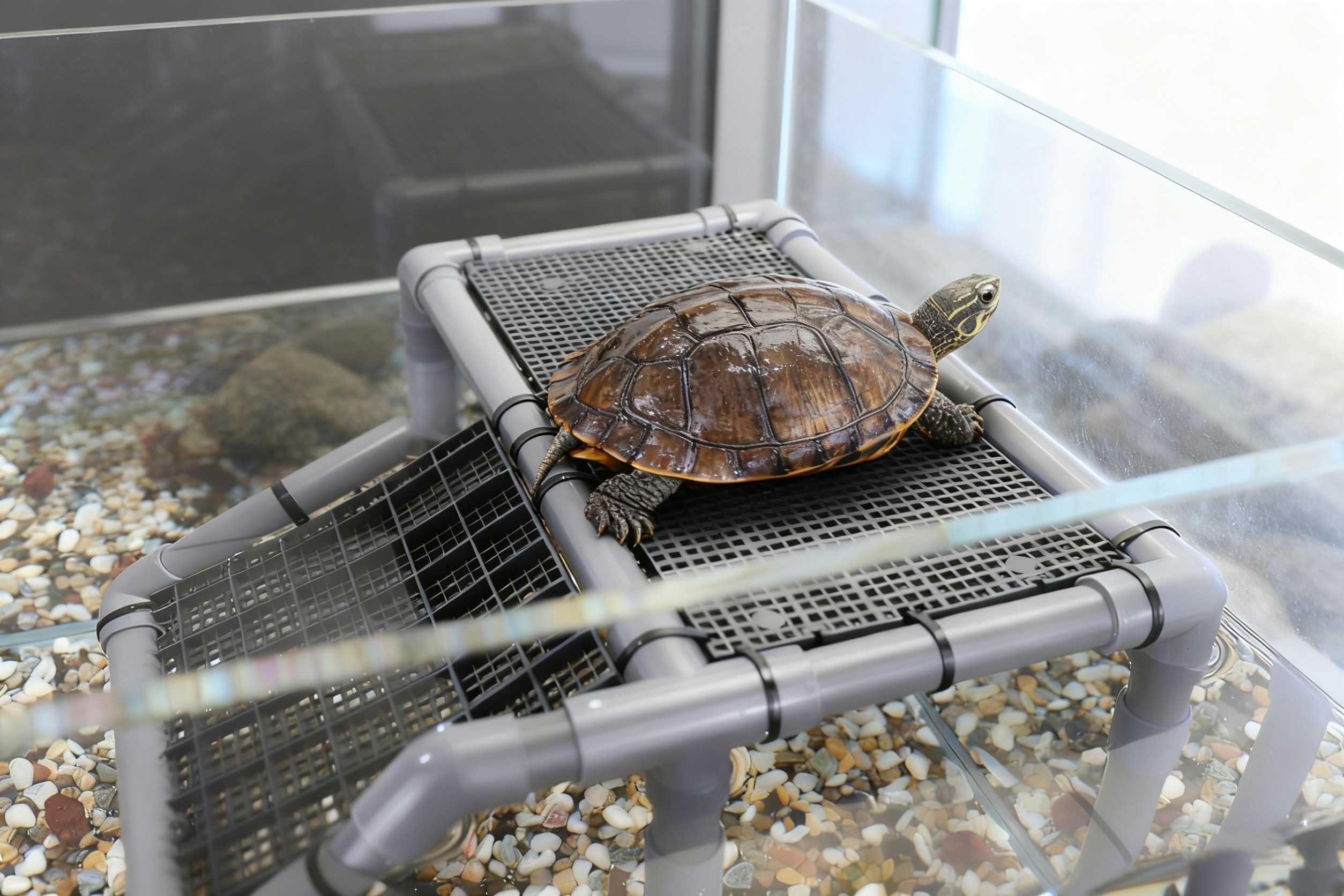 MLONDHSU turtle basking platform easy-clean design keeps tank maintenance simple