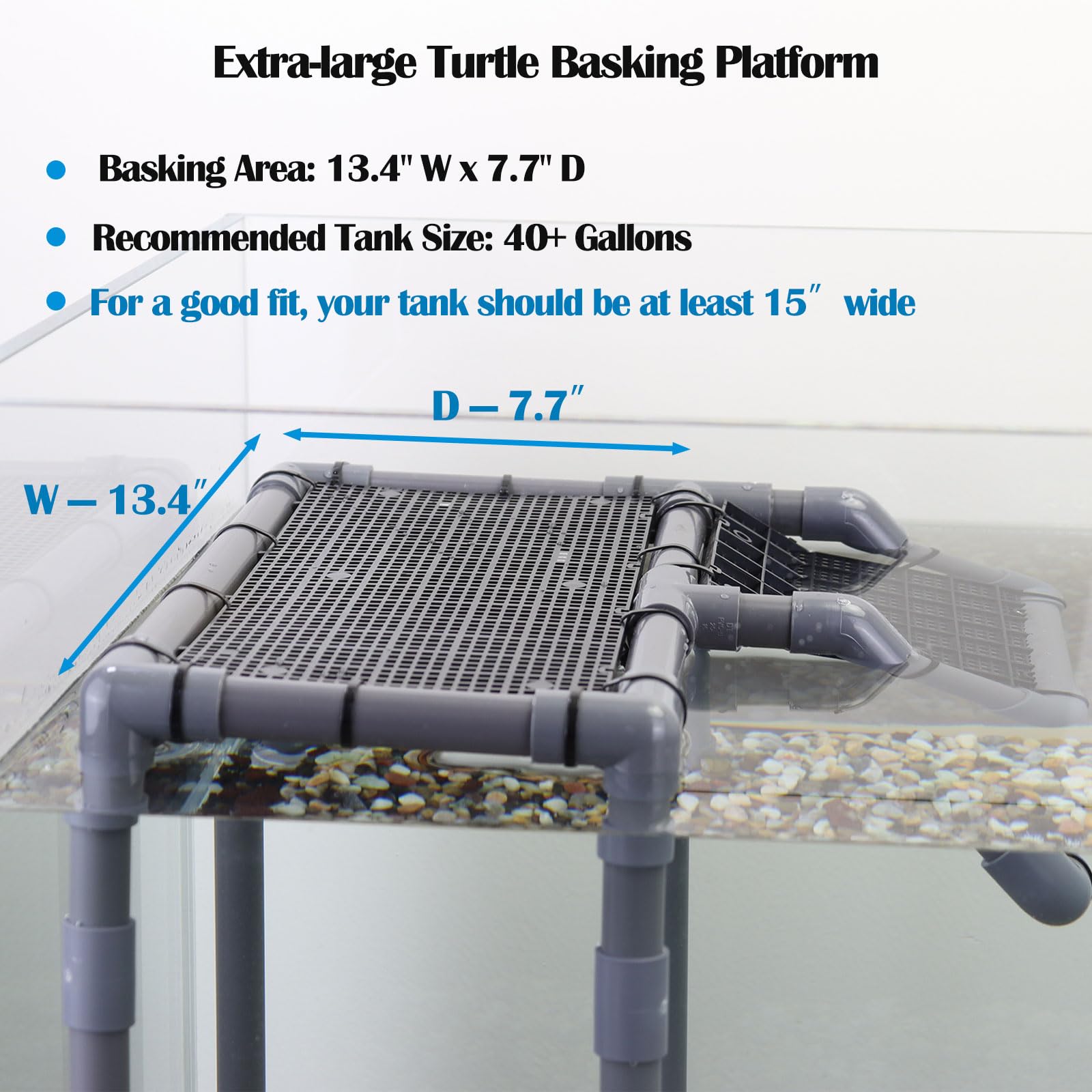 MLONDHSU turtle basking platform non-slip ramp aids easy climbing and daily basking