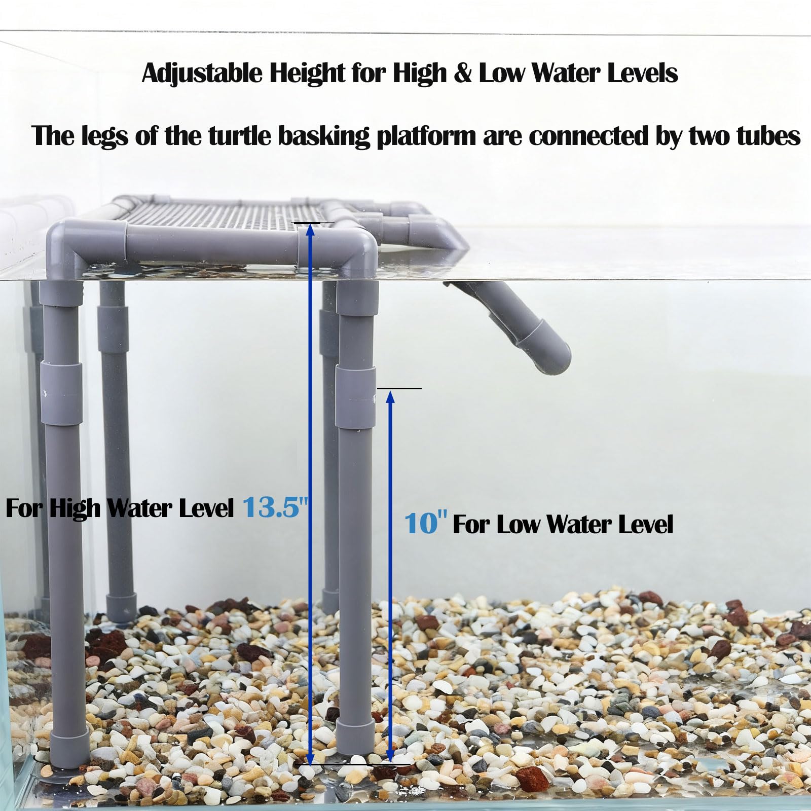 MLONDHSU turtle basking platform PVC construction resists water damage and cleans easily