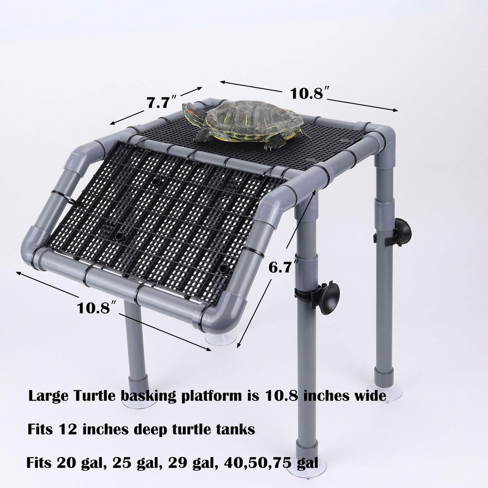 MLONDHSU turtle basking platform suction cups keep it securely in place.