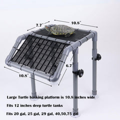 MLONDHSU turtle basking platform suction cups keep it securely in place.