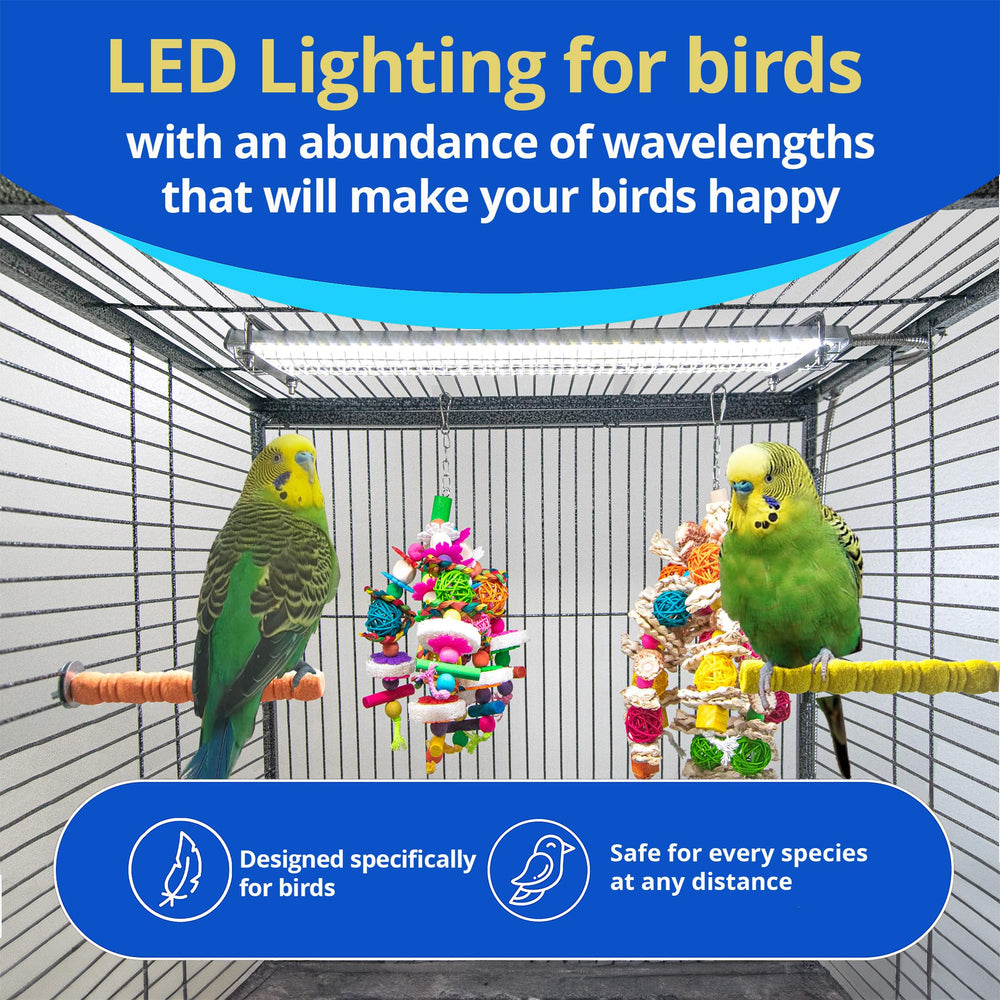 M&M Cage HappyBird chew guard closeup shows chew-resistant safety for chewers.
