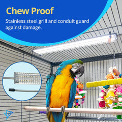 M&M Cage HappyBird easy-install inside cage with included mounting hardware.