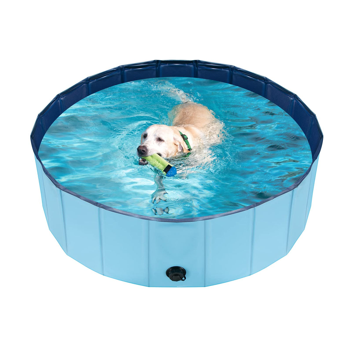 MMdipon dog pool folded compact blue, easy storage and portability for adventures