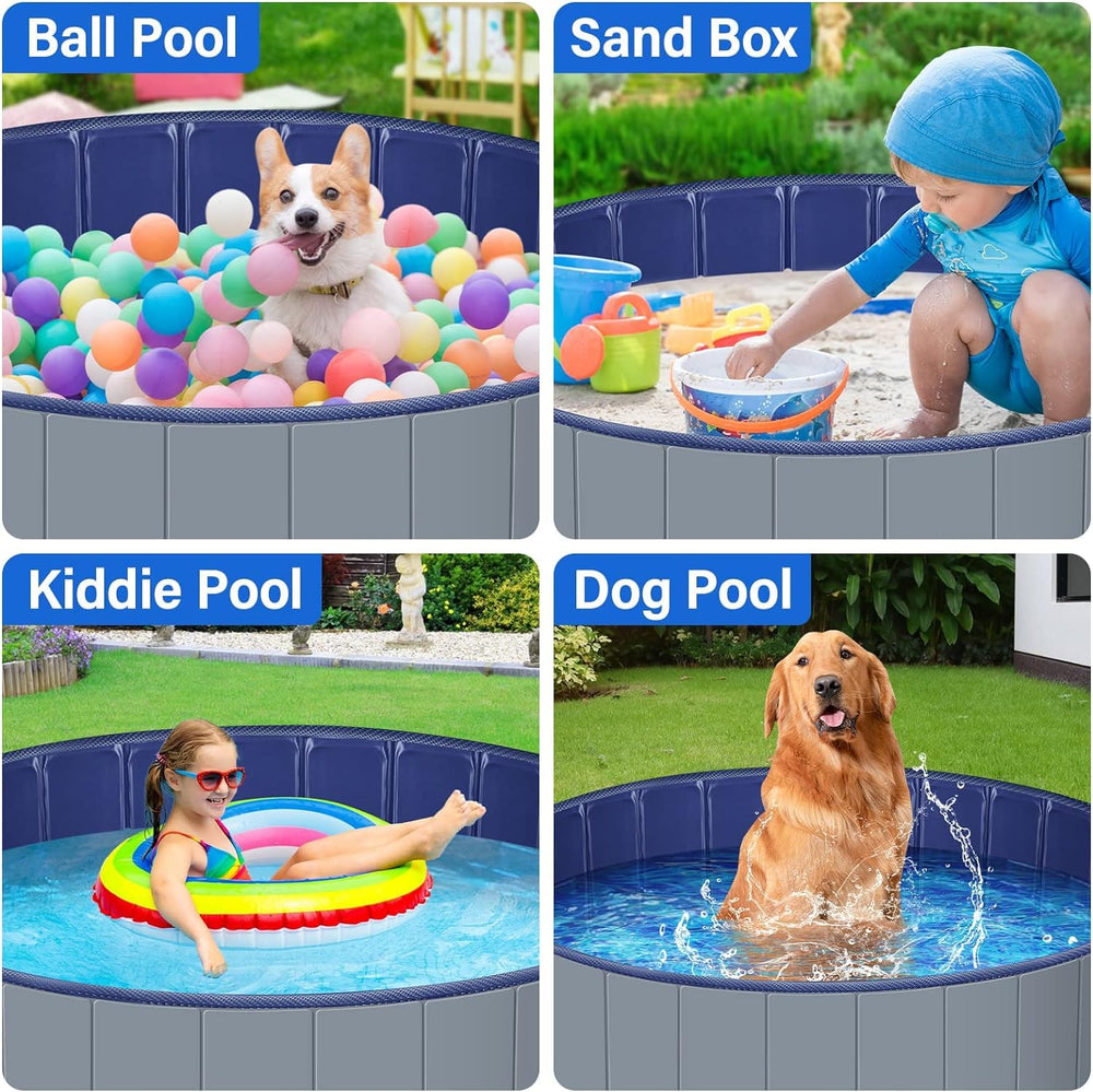 MMdipon dog pool folds flat for travel and storage