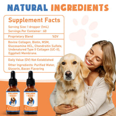 MNQAXZ collagen drops added to dog meal for nutrition