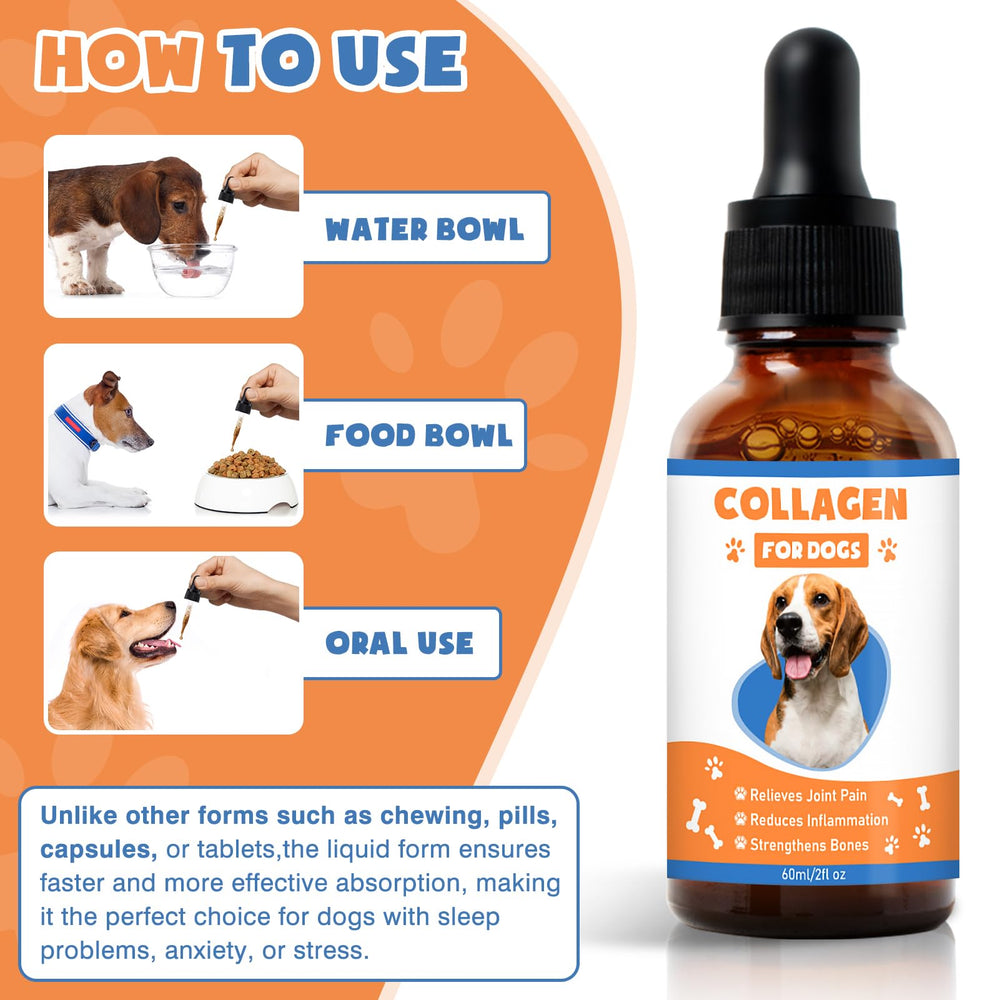 MNQAXZ collagen drops support skin and coat health
