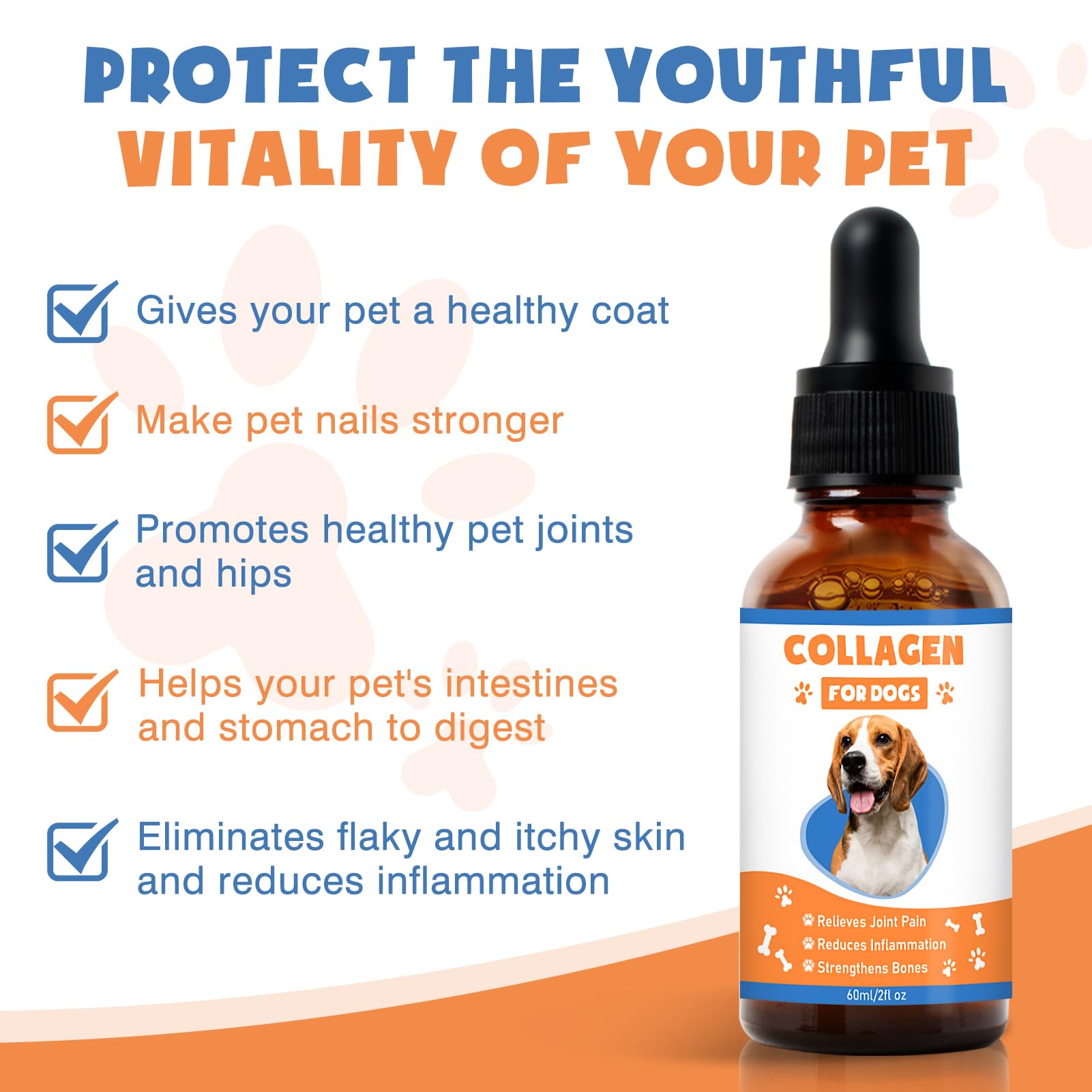 MNQAXZ dog collagen dropper showing easy dosing