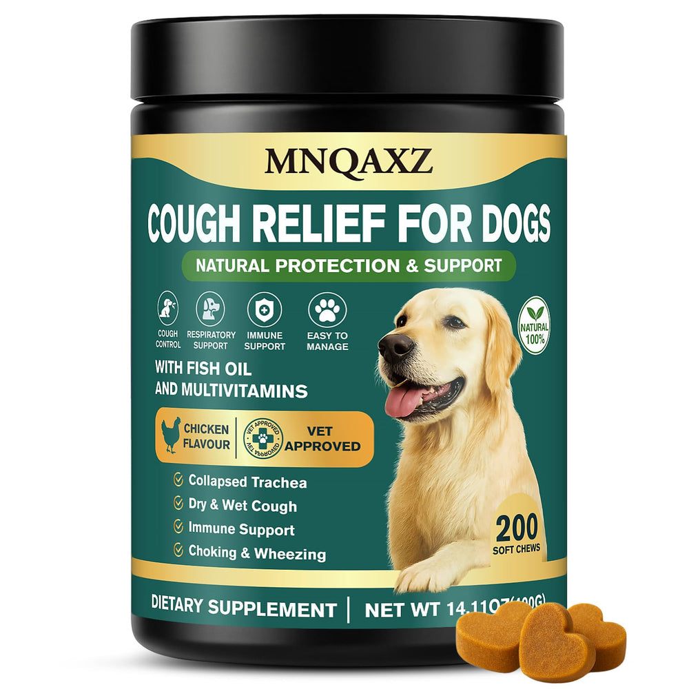 MNQAXZ dog cough relief chews packaging signaling natural respiratory support