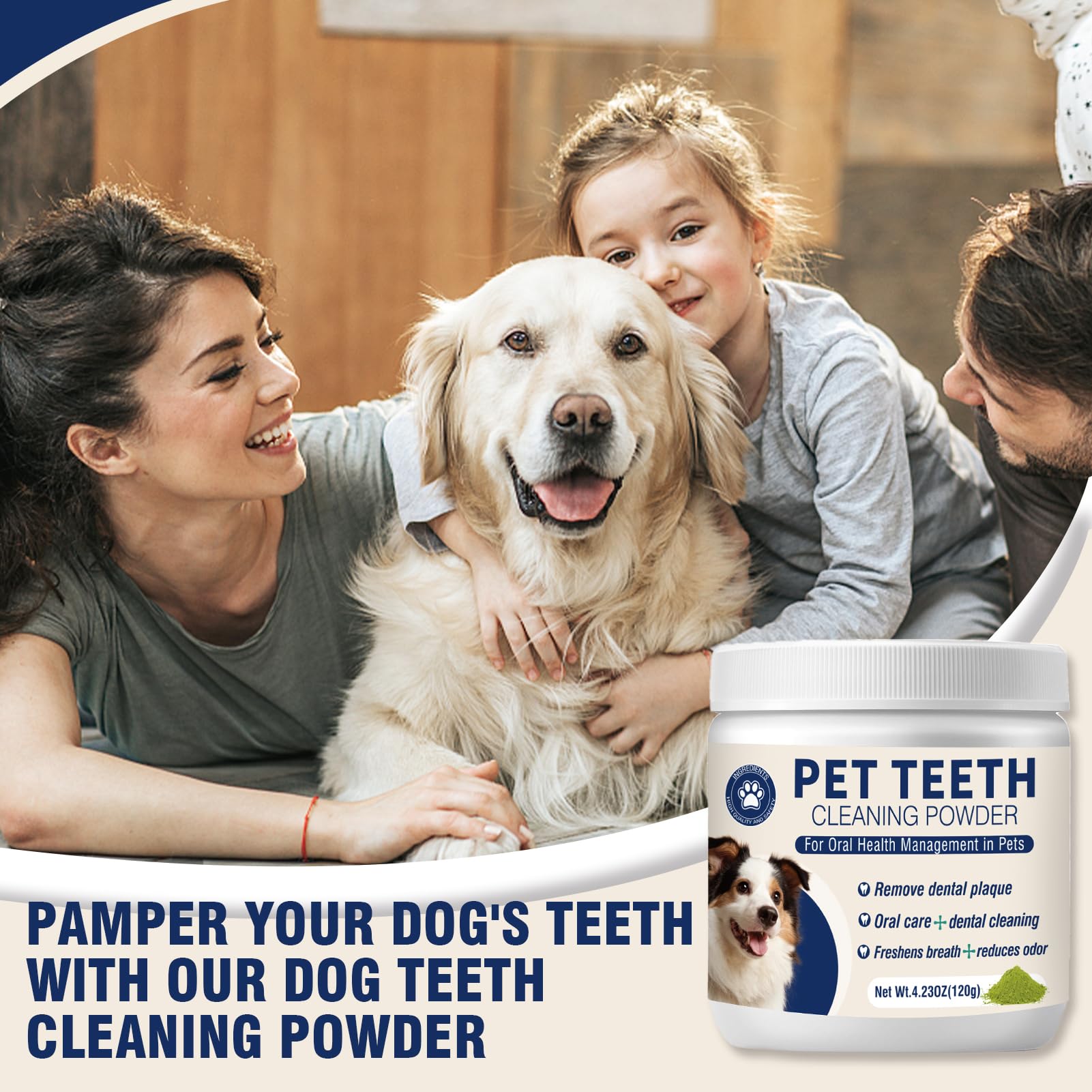 MNQAXZ small and large breeds enjoy simple dental care with powder